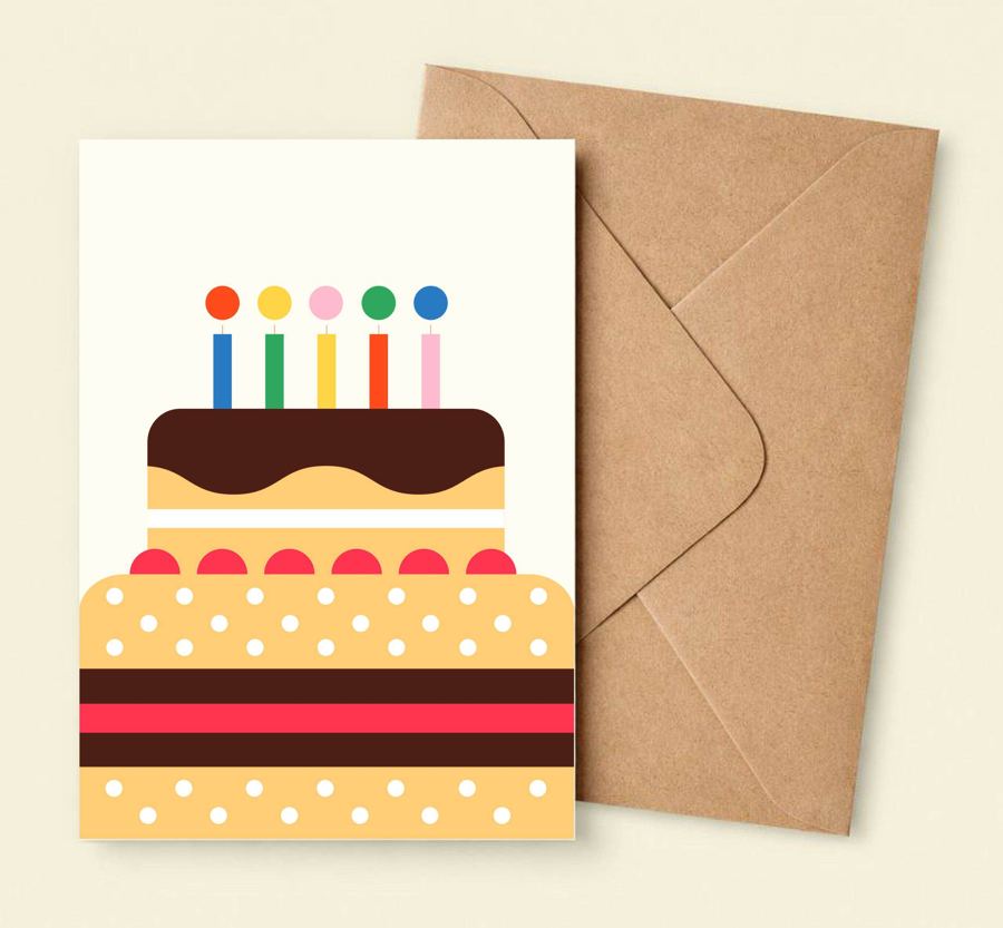 KOLOS wishcard Birthday cake