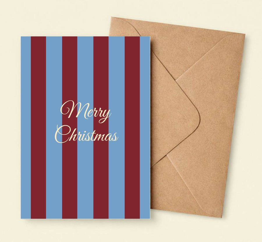 KOLOS wishcard Christmas stripes