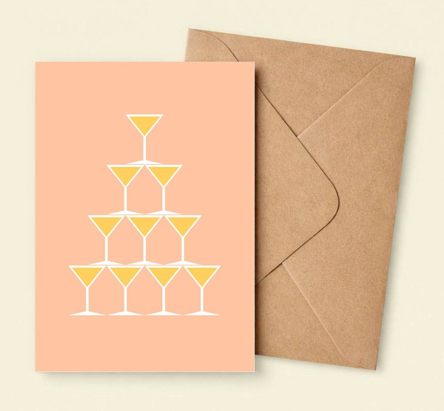 KOLOS wishcard Champagne tower